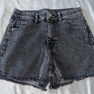 art class Black Washed Denim Frayed Hem Shorts